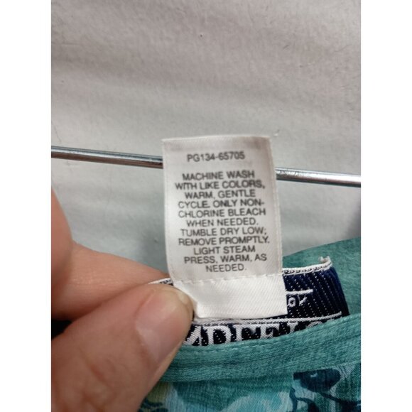 VTG Pendleton Womens Midi Skirt Sz 6 Petite Teal Floral Straight Modest Classic - Picture 8 of 8